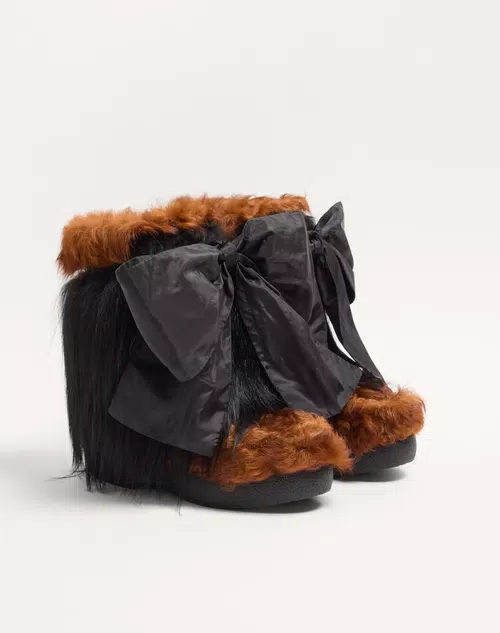 Snowish Fur Ankle Boot Side View
